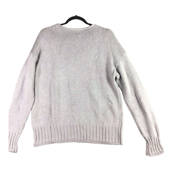 1.STATE Women’s Size L Gray Cotton Acrylic Knit Pullover Sweater Long Sleeve NWT - Picture 5 of 16